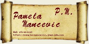 Pamela Mančević vizit kartica
